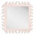 Fleur Home Audubon Square Mirror in Pink Ground, 38x38 For Sale