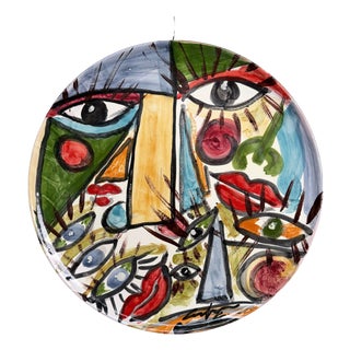 Ceramic Wall Plate by Gennaro Condurso, Seminara, Italy, 2000s For Sale