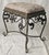 Vintage Bronze Scrollwork Vanity Bench With Cream Jacquard Upholstery For Sale - Image 9 of 18