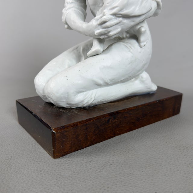 Ceramic 20th Century Maternity Sculpture in Biscuit Porcelain For Sale - Image 7 of 12