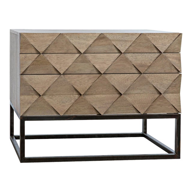 NOIR Draco Sideboard with Metal Stand, Washed Walnut For Sale