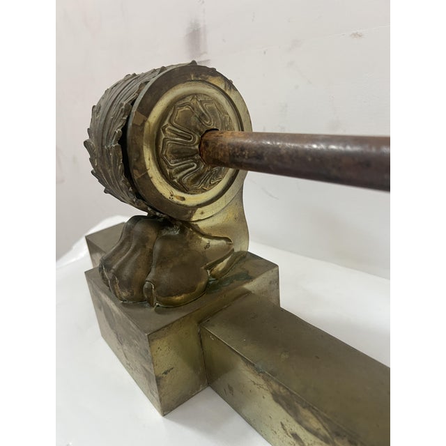 Gold 19th Century Restoration Gilt Bronze Fireplace Mantel For Sale - Image 8 of 11