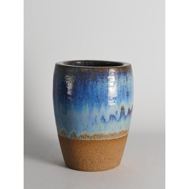 A beautifully crafted Danish studio pottery vase by Michael Andersen & Son, produced on the island of Bornholm. The vessel...