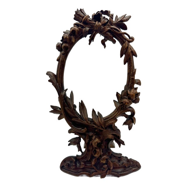 Black Forest Walnut Photo Frame, 1800s For Sale