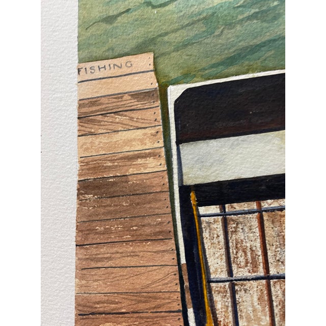 James Scott Morrison Row Boats Coastal Watercolor For Sale - Image 4 of 6