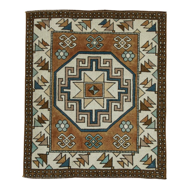 Turkish Vintage Square Rug 3' x 3'6" #20564 For Sale