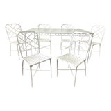 Brown Jordan Garden Dining Set by Hall Bradley "Calcutta" - Set of 7 For Sale