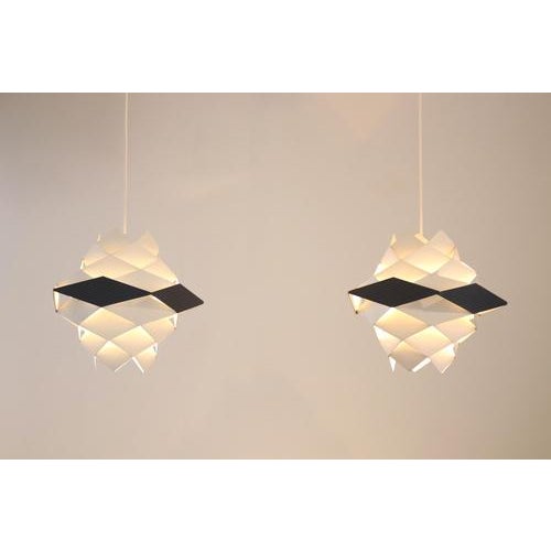 This beautiful set was designed by Preben Dahl for Hans Følsgaard Belysning in the 1960s. The lamp is part of the Symfoni...