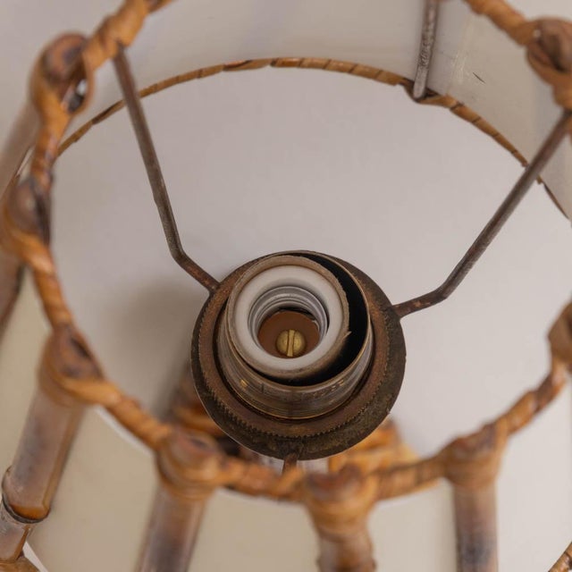 1960s French Rattan Sconces by Louis Sognot - a Pair For Sale - Image 11 of 12