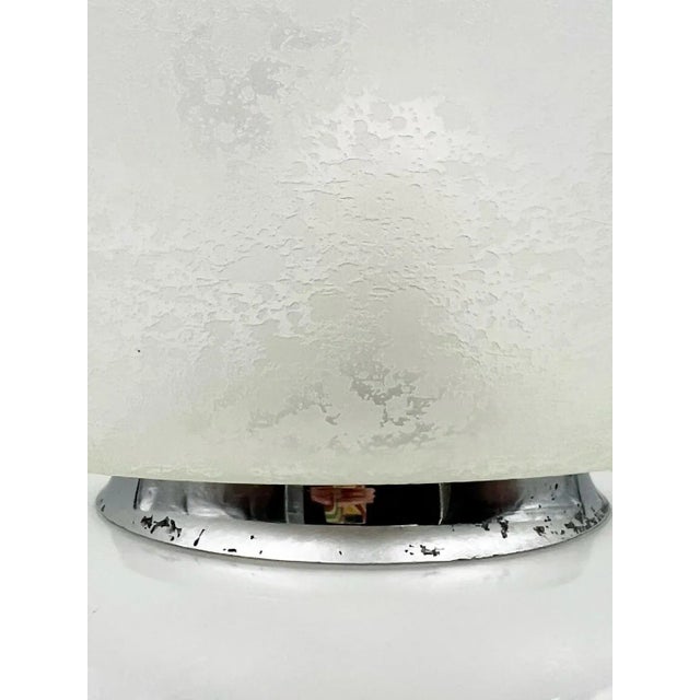 Large Murano Handmade Glass Table Lamp with Ice Crystal Effect, 1960s For Sale - Image 6 of 11