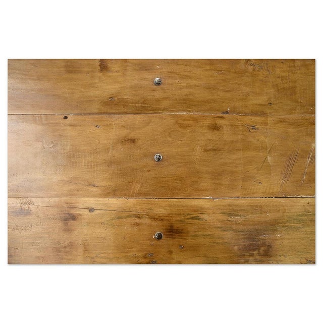 Folding Table in Metal & Teak For Sale - Image 4 of 7