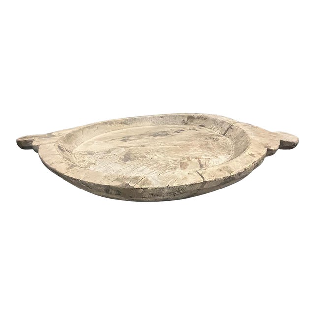 Vintage Wooden Parat Bowl For Sale