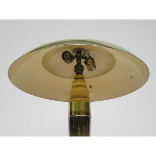 1940s Vintage Art Deco French Table Lamp in Brass For Sale - Image 5 of 13