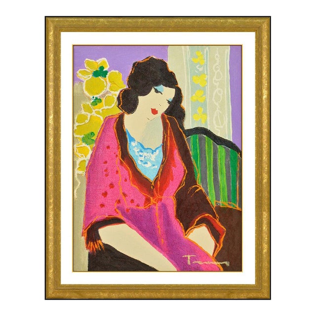 Late 20th Century Dressed in Fuschia, Itzchak Tarkay For Sale