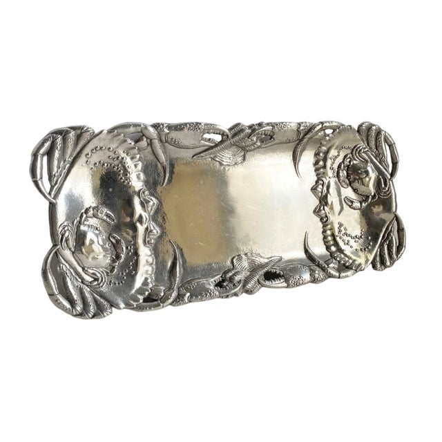 Vintage Arthur Court Crab Seafood Tray Aluminum Dish For Sale - Image 10 of 10