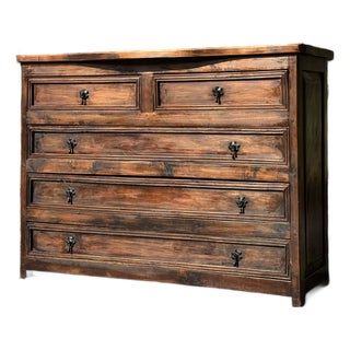British Colonial Solid Wood Chest of Drawers For Sale