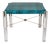 Turquoise Leather and Lucite Game Table For Sale - Image 12 of 12
