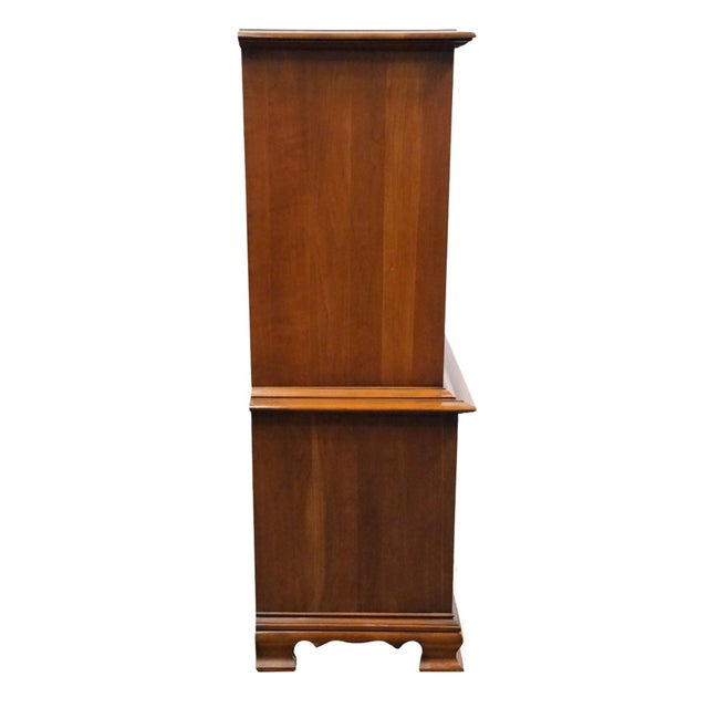 Permacraft / Sanford Solid Cherry Early American Traditional 40" Chest on Chest 79-21 For Sale - Image 11 of 12