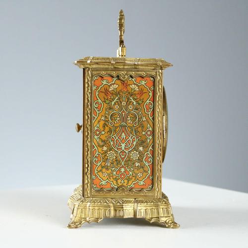 Vintage Carriage Clock in Bronze For Sale - Image 9 of 10