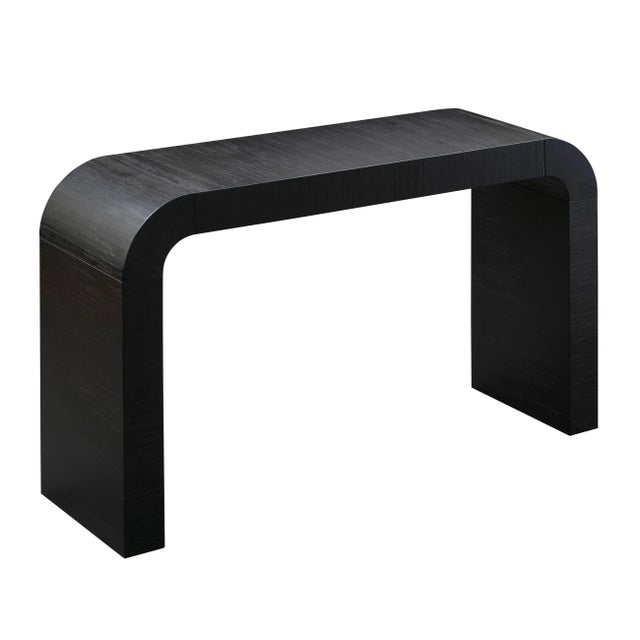 Wood Hump Black Console Table For Sale - Image 7 of 7