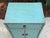 Late 20th Century Distressed Turquoise One Drawer Small End Table Nightstand Cabinet For Sale - Image 5 of 12