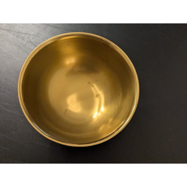 Mid 20th Century Vintage Mid-Century Seiden Solid Brass Paul Revere Style Footed Bowl - 8.25" For Sale - Image 5 of 15