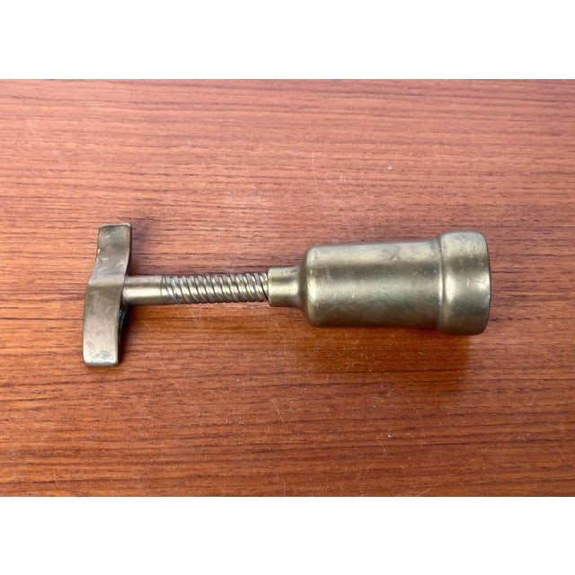 Mid-Century Modern Italian Brass Corkscrew Bottler Opener, 1960s For Sale - Image 11 of 13