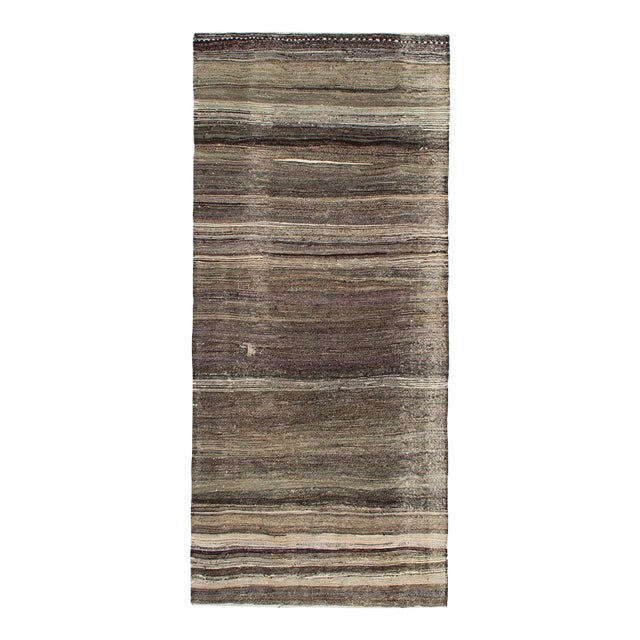 Vintage Modern Turkish Kilim Rug - 4`1" X 9`2" For Sale