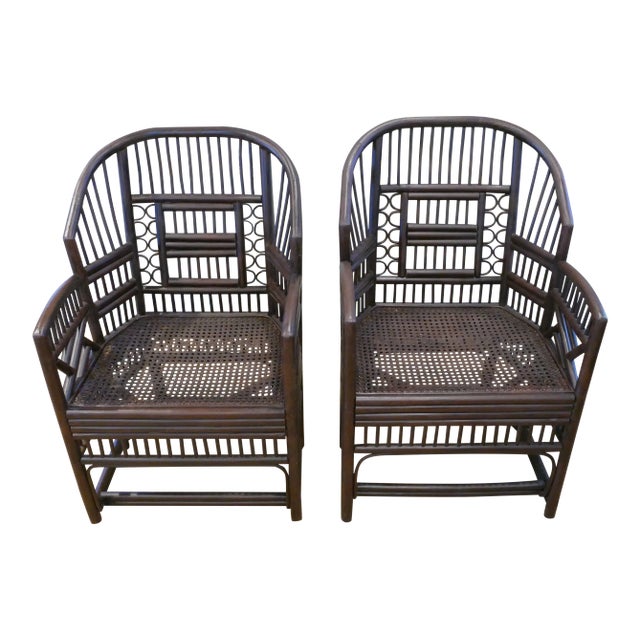 1960s Bamboo Cane Chairs - a Pair For Sale