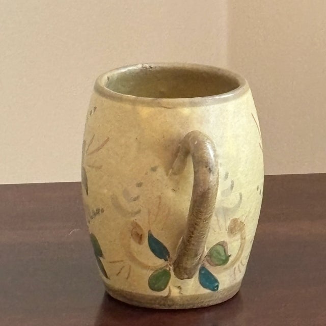 Ceramic Vintage Hand Painted Algarve, Portugal Pottery Mug For Sale - Image 7 of 18
