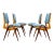 Maurice Pré Attributed Mid Century Modern Oak & Mahogany Dining Chairs, France 1950s For Sale