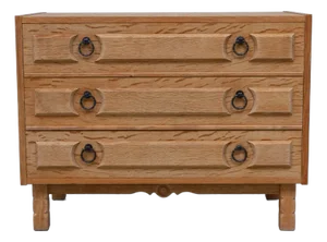 Danish Brutalist Oak Dresser in the style of Kjærnulf, 1960s
