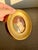 Antique/ Vintage Miniature Italian Signed Hand Painted Portrait, Lady in Nightgown With Gilded Wooden Frame For Sale - Image 4 of 15