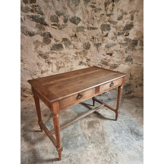 Antique French Oak Table or Desk, 1930s For Sale - Image 15 of 15