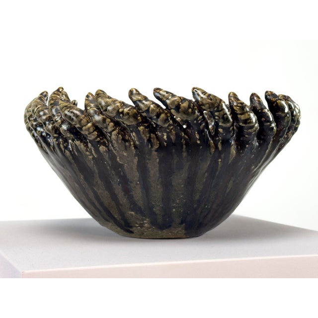 Brutalist Danish Ceramic Bowl, 1970s For Sale - Image 6 of 12