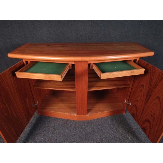 Brown Vintage Danish Modern Server For Sale - Image 8 of 12