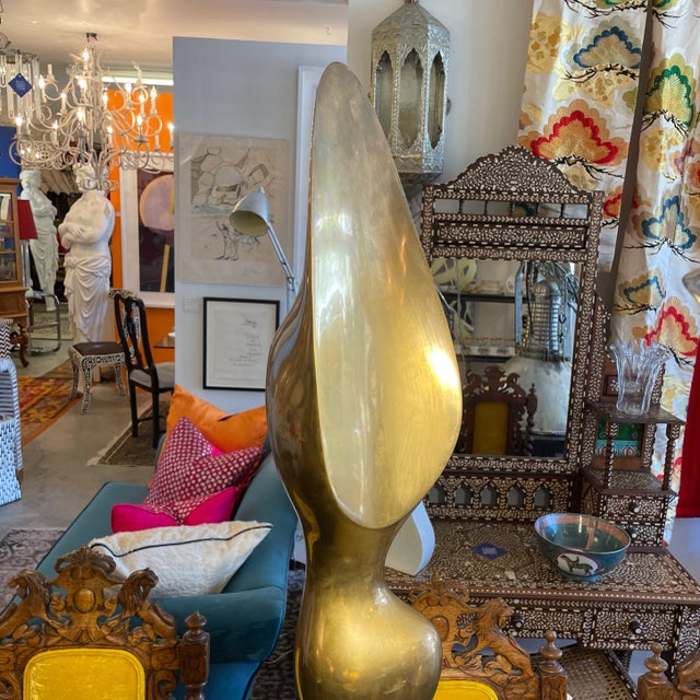 1960s Brancusi - Style Artist Proof Limited Edition 1 of 6 Solid Bronze and Stone Sculpture For Sale In Miami - Image 6 of 11