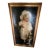 Large Antique Oil Portrait of Young Girl in White Bonnet | Gilt Frame - Signed Unknown Artist For Sale