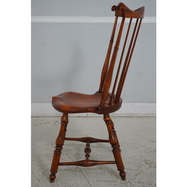 Traditional Set of 4 Dr Dimes Fan Back Windsor Dining Side Chairs For Sale - Image 3 of 12