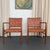 Mid-Century Modern Woven Leather Mahogany Dining Armchairs For Sale In New York - Image 6 of 11