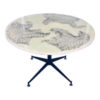 Gio Ponti Style Round Dining Table For Sale