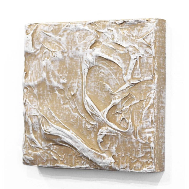 "Forces of Nature 7" Original Textural Impasto Earth Tone Beige White Artwork by Len Klikunas For Sale In Los Angeles - Image 6 of 11
