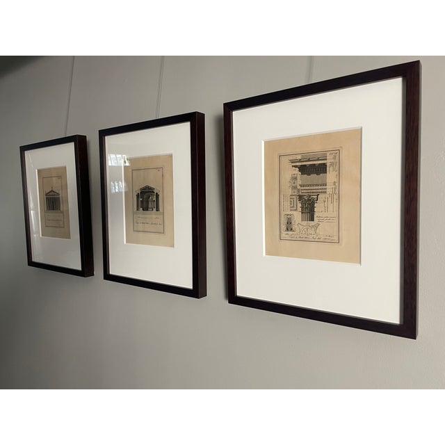 White 1796 Giovanni Battista Cipriani Set of Temple of Mars the Avenger Architectural Etchings - Set of 3 For Sale - Image 8 of 11