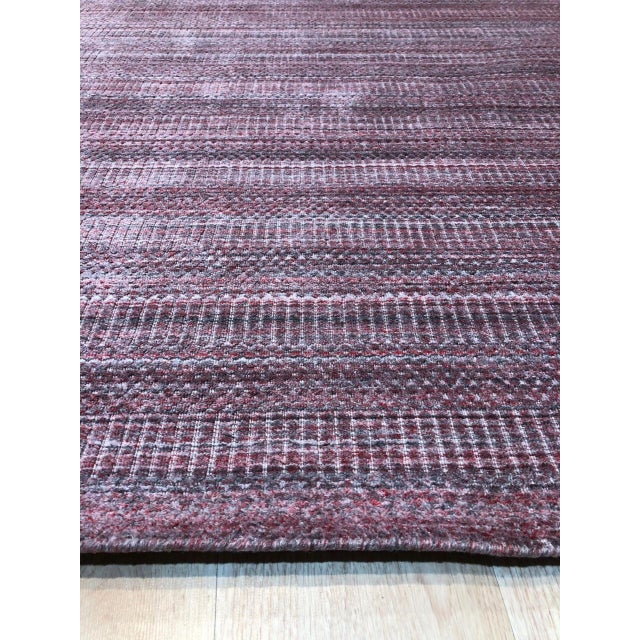 9x12 Radiant Elena Coral Geometric Modern Handmade Wool Carpet Rug For Sale - Image 4 of 9