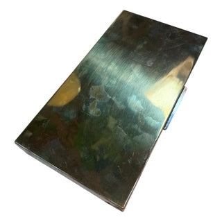 Vintage Italian 24-Karat Gold-Plated Compartment Box For Sale