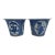 Blue and White Chinese Porcelain Cachepots a Pair For Sale