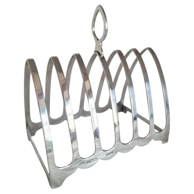 Sterling Silver Seven-Bar Toast Rack from S. Blanckensee & Son, 1933 For Sale - Image 6 of 6