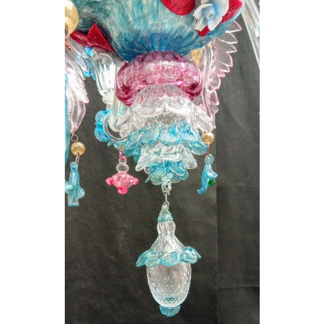 Six-Light Murano Chandelier by ZANCHI For Sale - Image 4 of 7