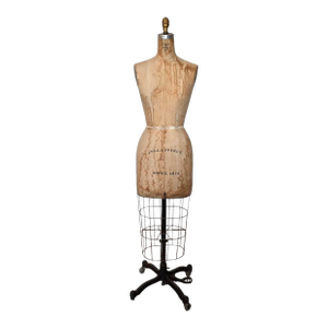 Vintage Wolf American Industrial Model 1979 Rolling Dress Form Mannequin on Casters