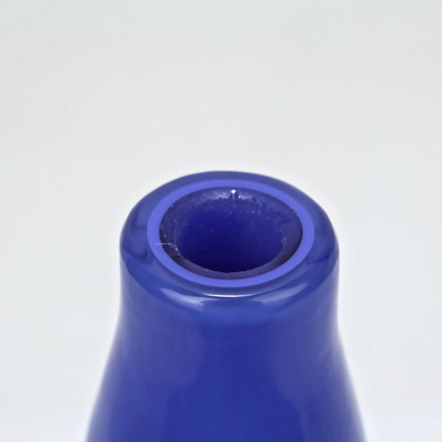 Blue Murano Glass Vase by Tagliapietra & Angelin for Effetre International, 1985 For Sale In Philadelphia - Image 6 of 9